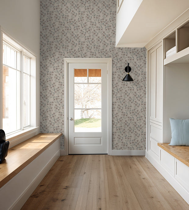 MELROSE DUSTY MAUVE WALLPAPER 2